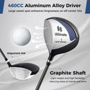 Mens LeftHanded Complete Golf Clubs and Bag Set Portable Lightweight Golf Stand Bag by LJGDeals