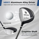 Mens LeftHanded Complete Golf Clubs and Bag Set Portable Lightweight Golf Stand Bag by DirectDeals
