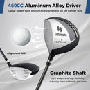 Mens LeftHanded Complete Golf Clubs and Bag Set Portable Lightweight Golf Stand Bag by LJGDeals