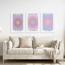 Trendy Spiritual Aura Energy Set of 3 Prints by Wall Art Set