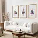 Painting Snowy Christmas Tree Nursery Wall Art by Wall Art Set