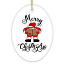 Merry ChisMyAss Funny Mooning Santa Christmas Ornament, Dirty Joke Butt Humor