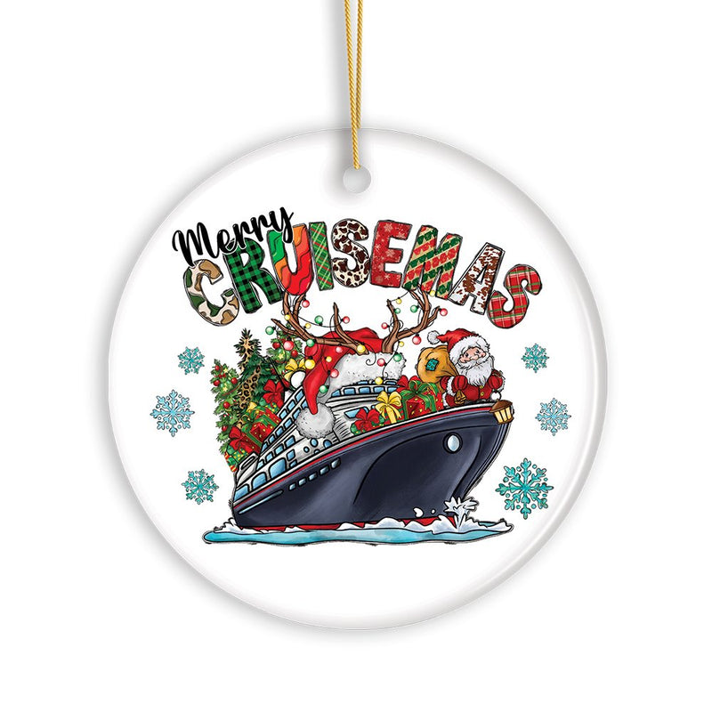 Merry Cruisemas Cruise Ship Theme Christmas Ornament