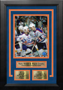 Mark Messier & Wayne Gretzky Edmonton Oilers 8" x 10" Framed Hockey Photo with Engraved Autographs by Dynasty Sports & Framing
