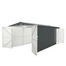 10'x20' Metal Shed with Double Front Doors & Side Entry Door