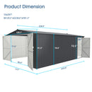 10'x20' Metal Shed with Double Front Doors & Side Entry Door