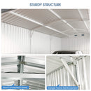 10'x20' Metal Shed with Double Front Doors & Side Entry Door