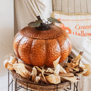 Indoor/Outdoor Metal Pumpkin with Lid by Decor Steals