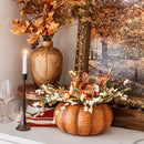 Indoor/Outdoor Metal Pumpkin with Lid by Decor Steals