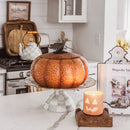Indoor/Outdoor Metal Pumpkin with Lid by Decor Steals