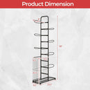 Metal Basketball Holder with 7 Removable Hanging Rods and Side Ball Basket by LJGDeals