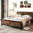 Metal Bed Frame with Headboard and Footboard by LJGDeals