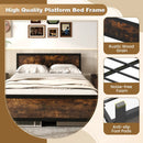 Metal Bed Frame with Headboard and Footboard by LJGDeals