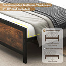 Metal Bed Frame with Headboard and Footboard by LJGDeals