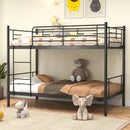 Metal Bunk Bed with Ladder and Full-length Guardrails by LJGDeals
