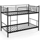 Metal Bunk Bed with Ladder and Full-length Guardrails by LJGDeals