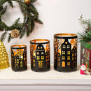 7" H Etched Metal Candle Holder Christmas Decorations