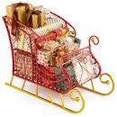 Metal Christmas Santa Sleigh Basket 2-Tier Xmas Santa's Gift Storage Sleigh by LJGDeals