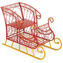 Metal Christmas Santa Sleigh Basket 2-Tier Xmas Santa's Gift Storage Sleigh by LJGDeals