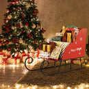 Metal Christmas Santa Sleigh Basket Xmas Santas Gift Storage Sleigh by LJGDeals