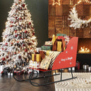 Metal Christmas Santa Sleigh Basket Xmas Santas Gift Storage Sleigh by LJGDeals
