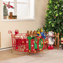 Metal Christmas Santa Sleigh with Large Cargo Area for Gifts by LJGDeals