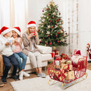 Metal Christmas Santa Sleigh with Large Cargo Area for Gifts by LJGDeals
