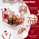 Metal Christmas Santa Sleigh with Large Cargo Area for Gifts by LJGDeals