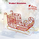 Metal Christmas Santa Sleigh with Large Cargo Area for Gifts by LJGDeals