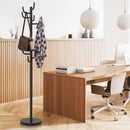 Metal Coat Rack Stand with 8 Sturdy Hooks and Metal Base