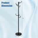 Metal Coat Rack Stand with 8 Sturdy Hooks and Metal Base by LJGDeals