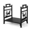 18.5 Inch Metal Firewood Rack with Dual Handles by LJGDeals