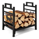 18.5 Inch Metal Firewood Rack with Dual Handles by LJGDeals