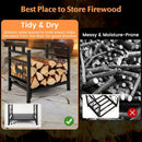 18.5 Inch Metal Firewood Rack with Dual Handles by LJGDeals