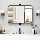 30 x 22 Inch Black Metal Framed Pivot Rectangle Wall-Mounted Mirror by LJGDeals
