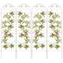 4 Pack 71 x 20 Inches Metal Garden Trellis for Climbing Plants-White by DirectDeals