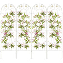 4 Pack 71 x 20 Inches Metal Garden Trellis for Climbing Plants-White by LJGDeals