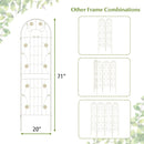 4 Pack 71 x 20 Inches Metal Garden Trellis for Climbing Plants-White by DirectDeals