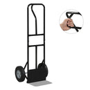 Metal Hand Truck Heavy-Duty 600 LBS Moving Dolly Cart with P-Handle and 10inch Rubber Wheels by LJGDeals