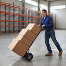 Metal Hand Truck Heavy-Duty 600 LBS Moving Dolly Cart with P-Handle and 10inch Rubber Wheels by LJGDeals