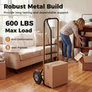 Metal Hand Truck Heavy-Duty 600 LBS Moving Dolly Cart with P-Handle and 10inch Rubber Wheels by LJGDeals