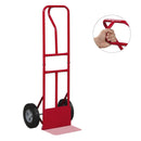 Metal Hand Truck Heavy-Duty 600 LBS Moving Dolly Cart with P-Handle and 10inch Rubber Wheels by DirectDeals