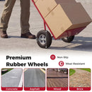 Metal Hand Truck Heavy-Duty 600 LBS Moving Dolly Cart with P-Handle and 10inch Rubber Wheels by LJGDeals