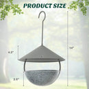 Metal Hanging Bird Feeder and Bath with Weatherproof Dome by LJGDeals