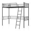Metal Loft Twin Bed Frame Single High Loft Bed-Black by LJGDeals