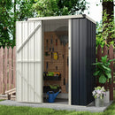 4 x 3 FT Metal Outdoor Storage Shed with Lockable Door-Gray by LJGDeals