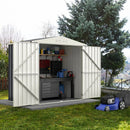 7 x 4 Feet Metal Outdoor Storage Shed with Lockable Door-Gray by LJGDeals