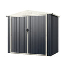 7 x 4 Feet Metal Outdoor Storage Shed with Lockable Door-Gray by LJGDeals