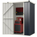 4 x 3 FT Metal Outdoor Storage Shed with Lockable Door-Gray by LJGDeals