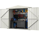7 x 4 Feet Metal Outdoor Storage Shed with Lockable Door-Gray by LJGDeals